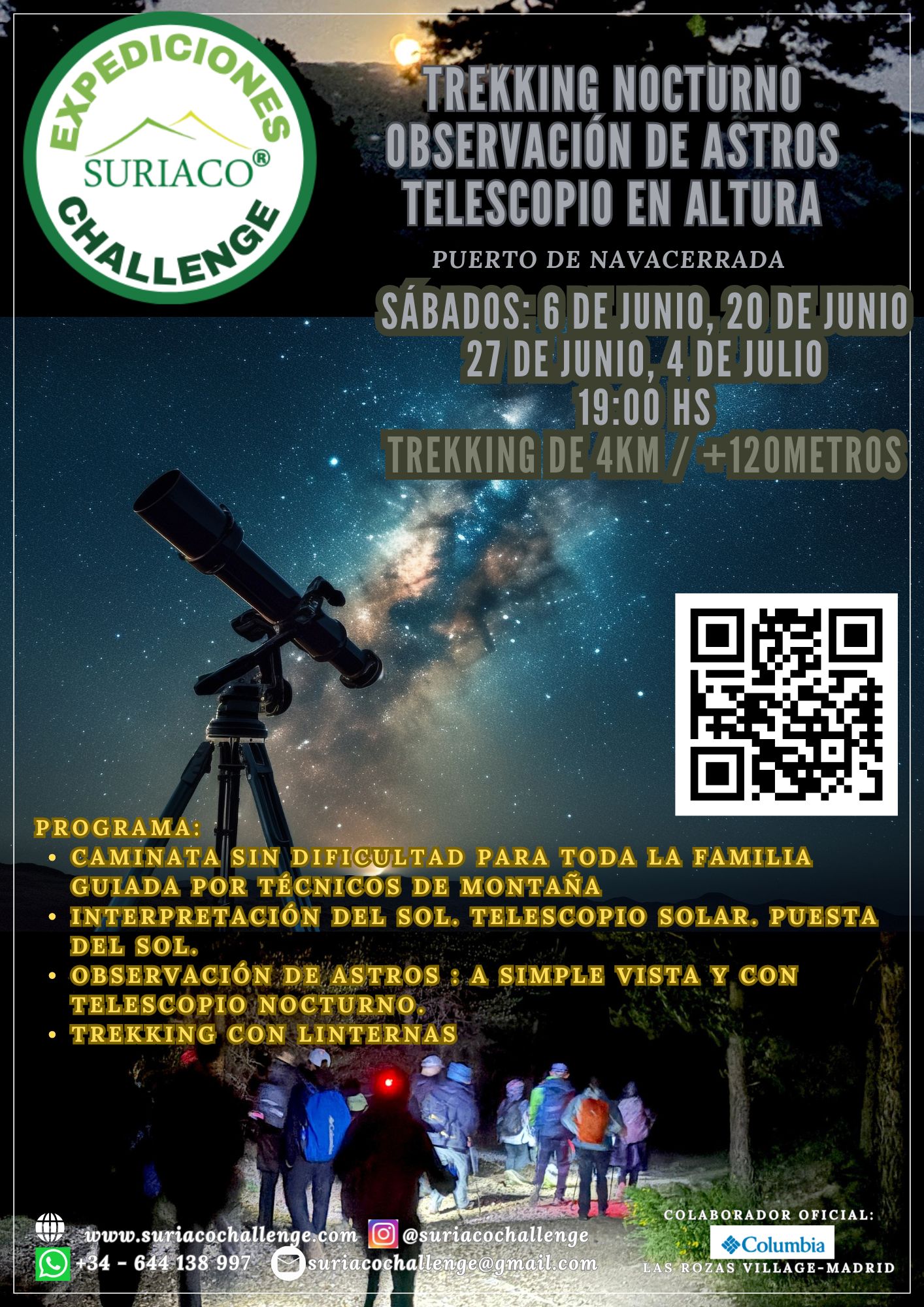ASTRONOMÍA EN MONTAÑA EN NAVACERRADA