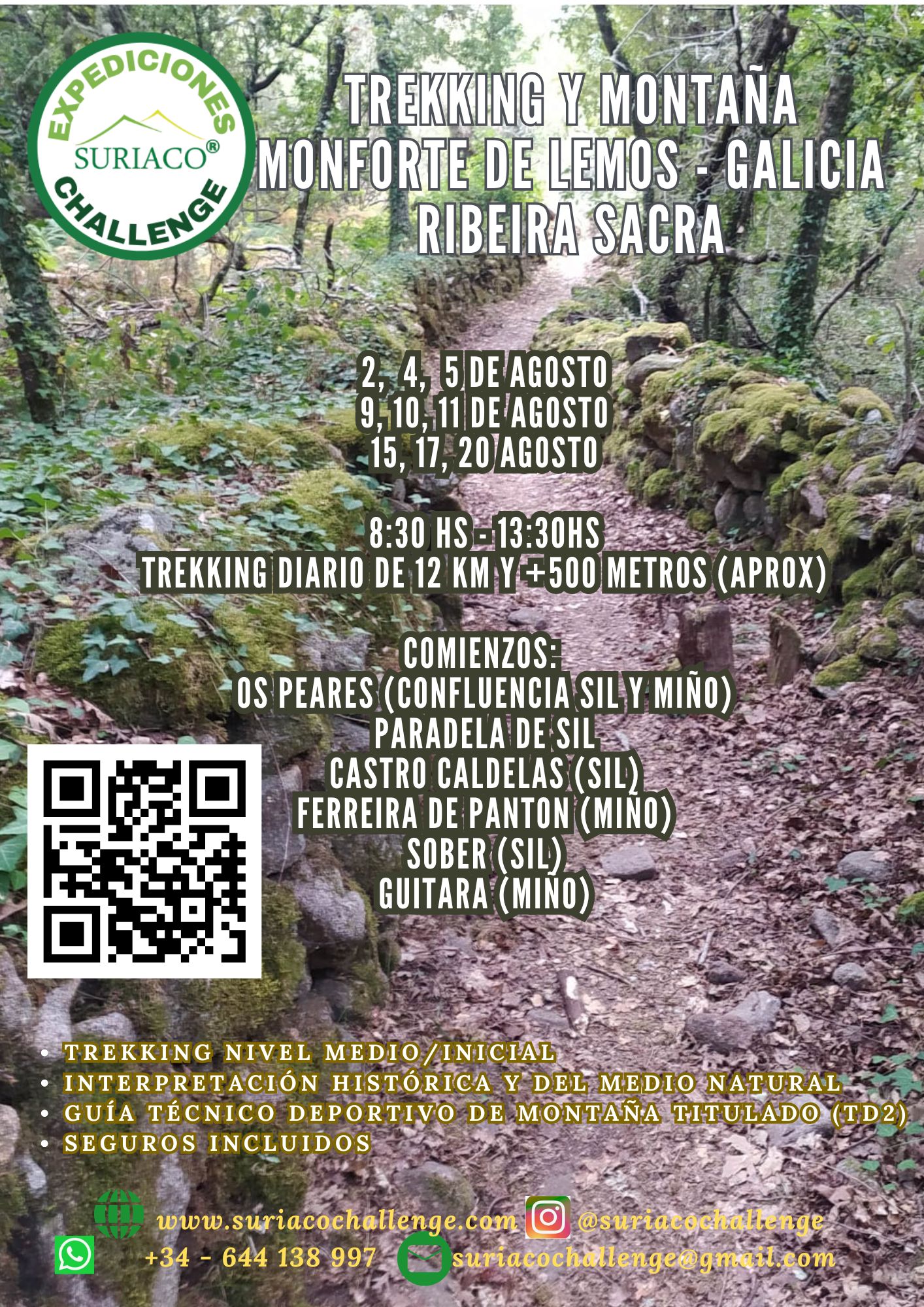 TREKKING RIBEIRA SACRA – MONFORTE DE LEMOS